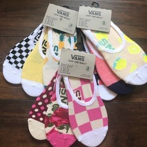 9pk TROPICS SET VANS No Show Liner Socks